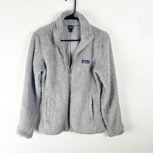 PATAGONIA Gray Los Gatos Full Zipper Pockets Fleece Jacket, Size Small